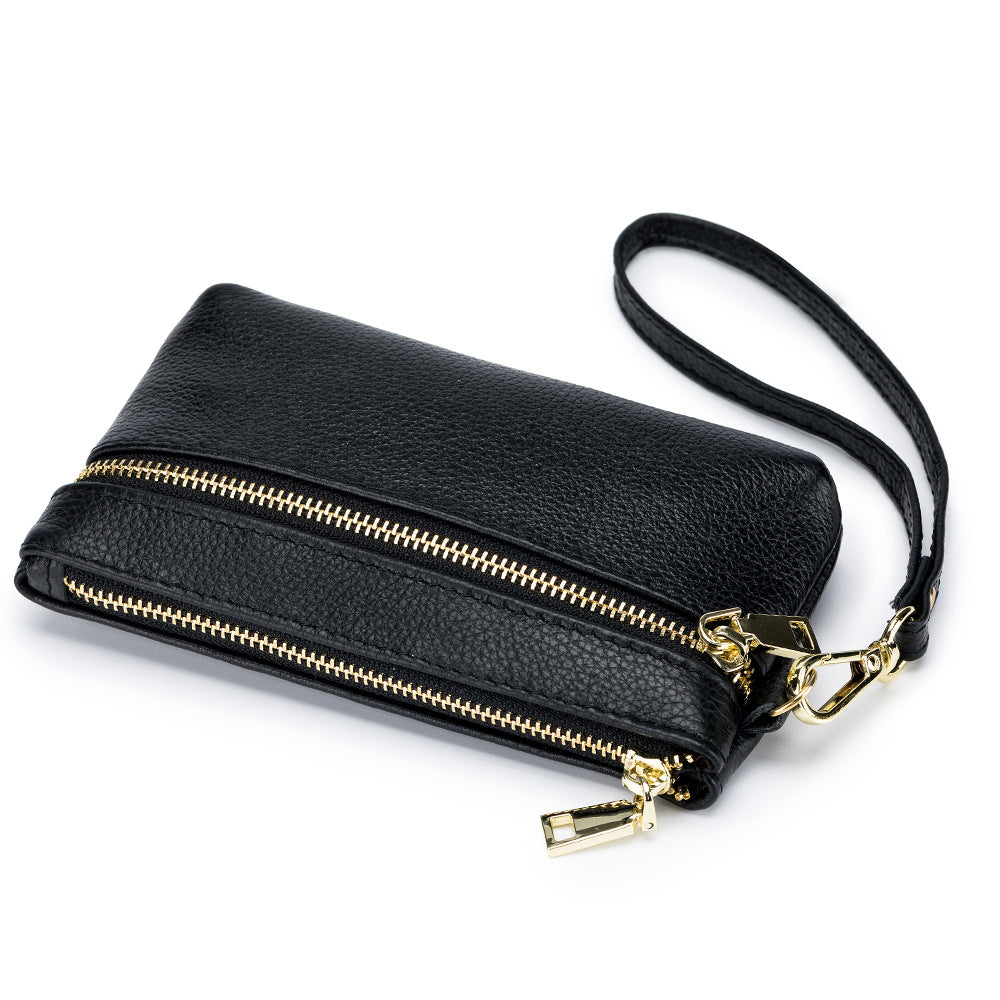 Leather Grocery Carrying Clutch Korean Style Purses