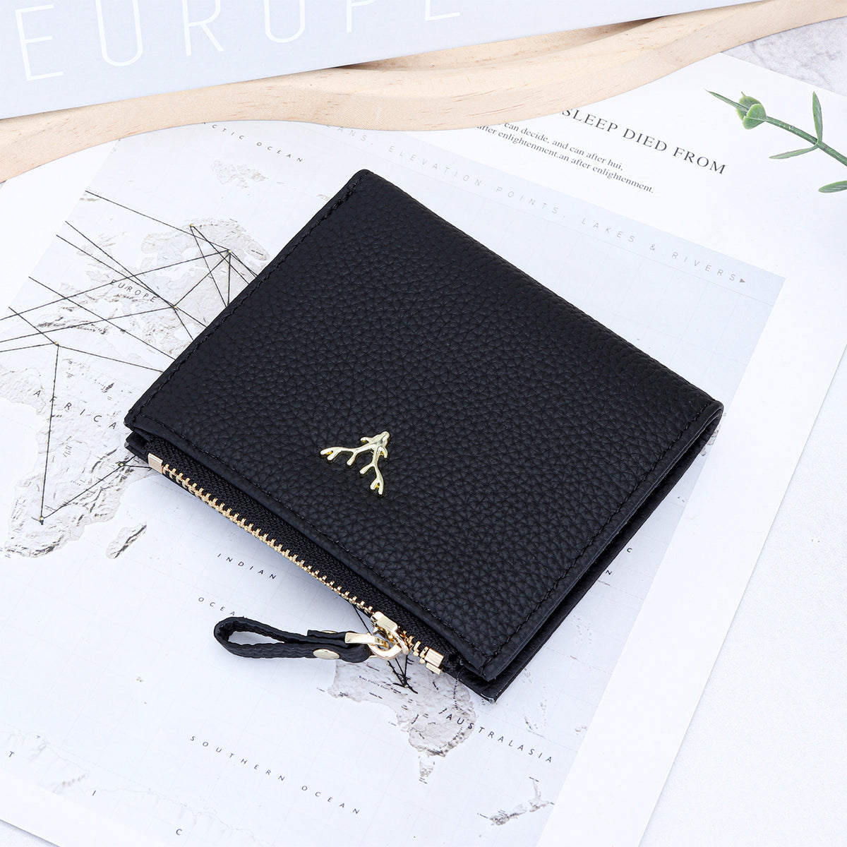 Women's Genuine Leather Short First Layer Cowhide Ladies Wallet