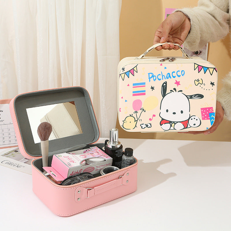 Portable With Mirror Cartoon Clow Hand Account Gu Storage Makeup Bag