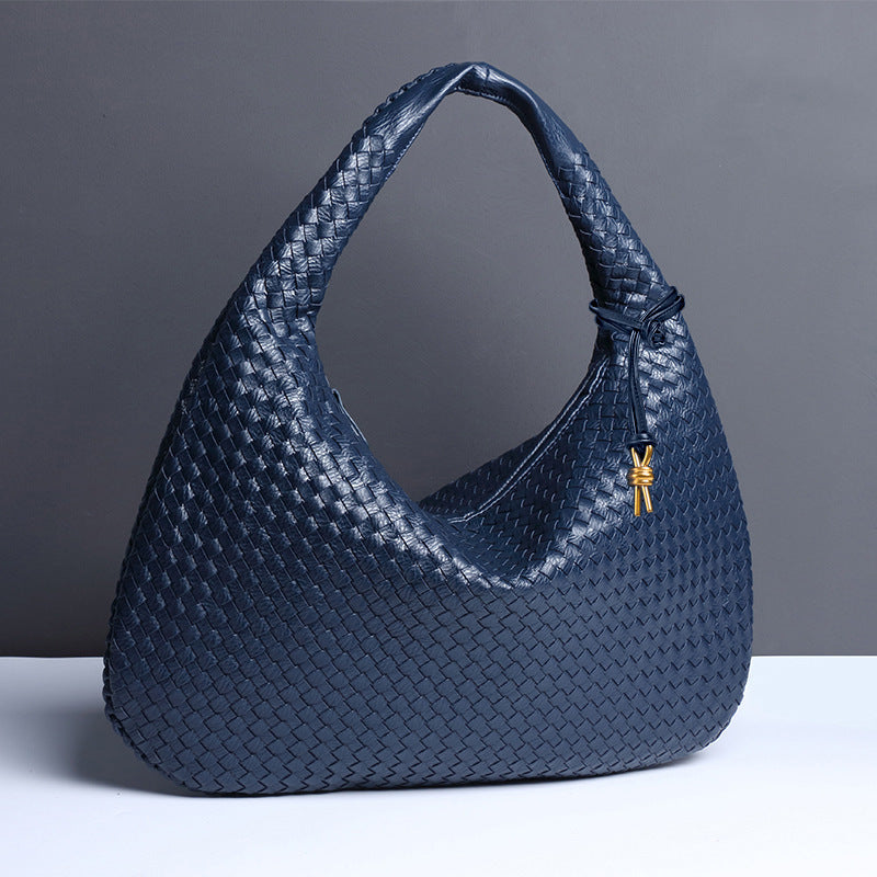 Women's Crescent Hand-woven Portable Dumpling Fashion Underarm Shoulder Bags