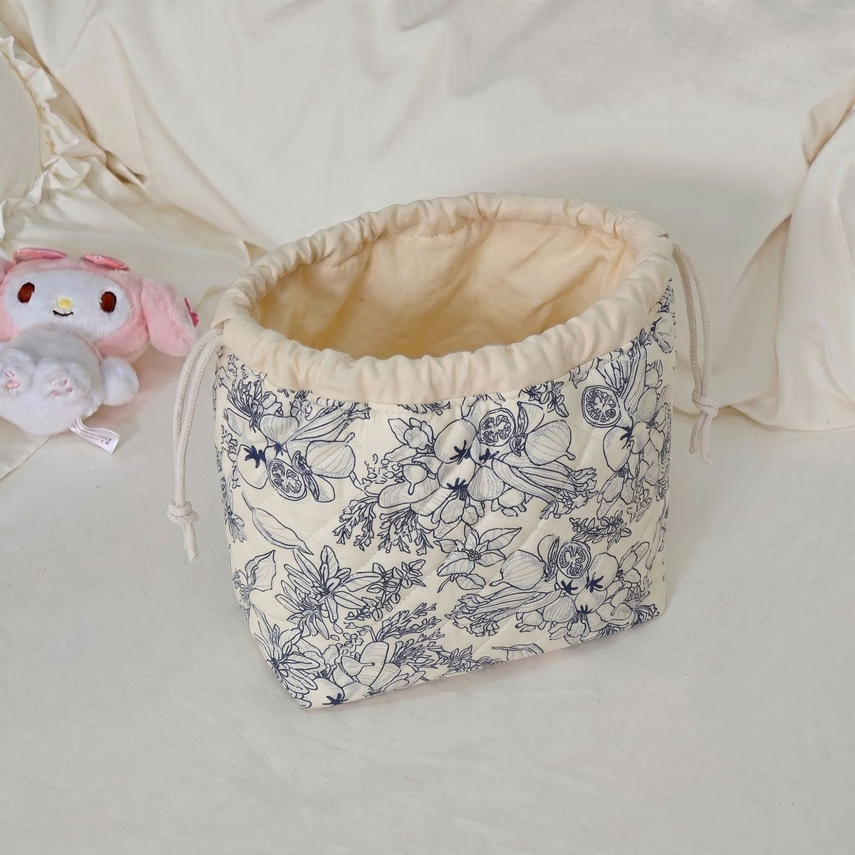 Large Capacity Polyester Drawstring Portable Cosmetics Cosmetic Bags
