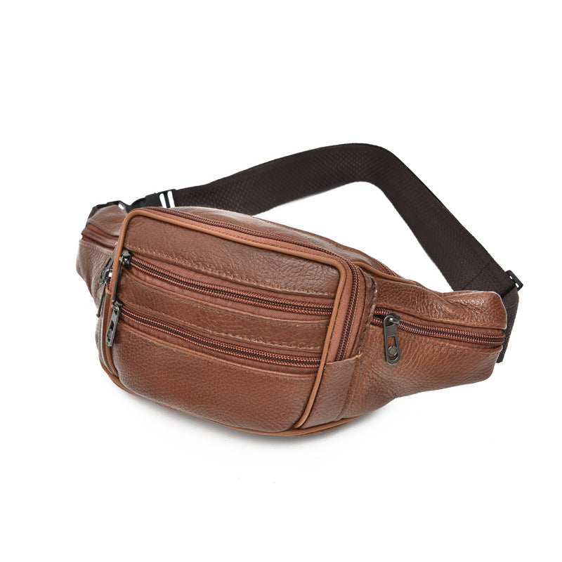Women's & Men's & Leather Pocket Cattle Large Capacity Men's Waist Packs