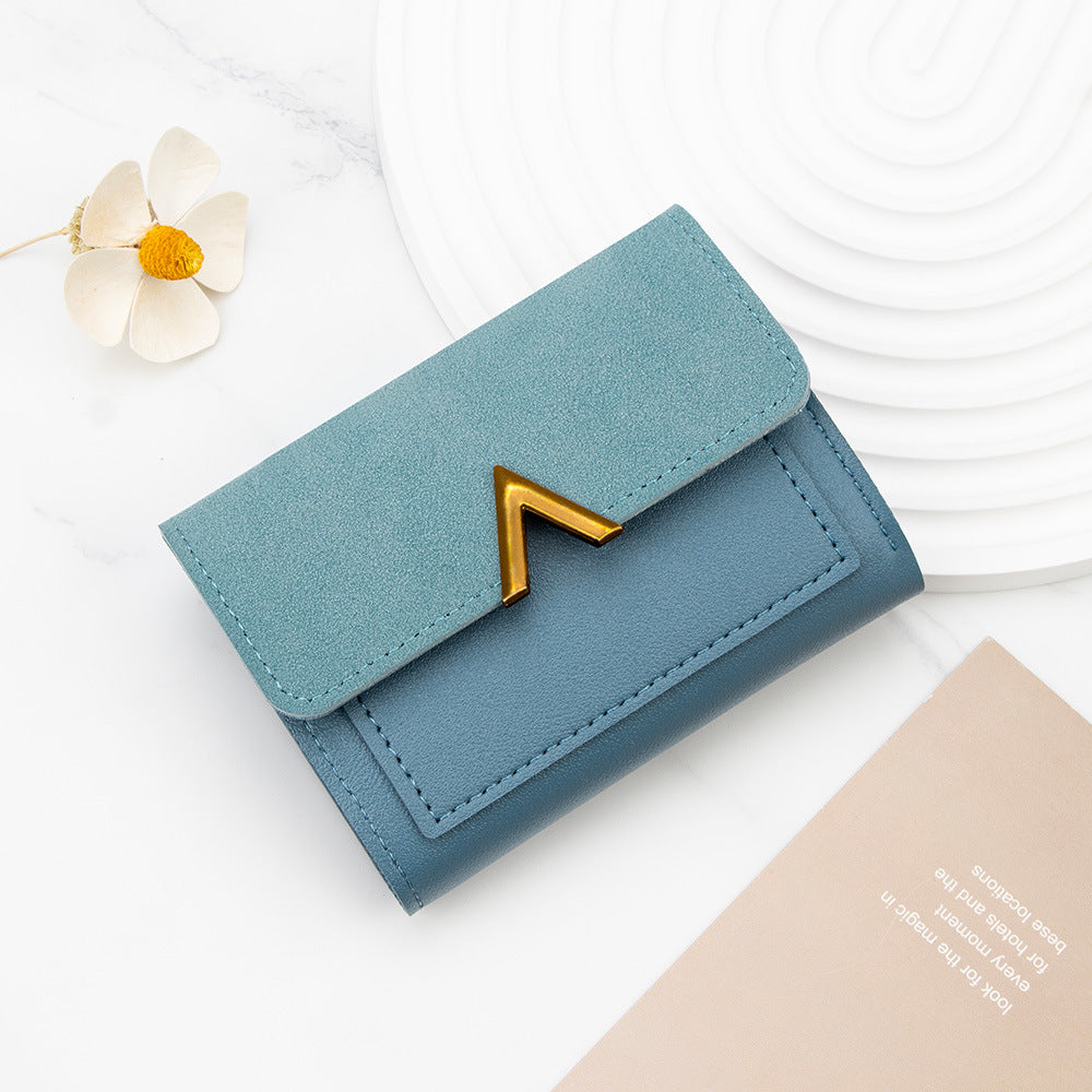 Women's Korean Style Short Three-fold Mini Card Holder