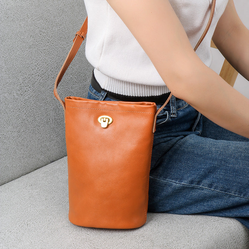 First Layer Cattlehide Leather Fashion Female Vegetable Tanned Soft Versatile Women's Messenger Bag