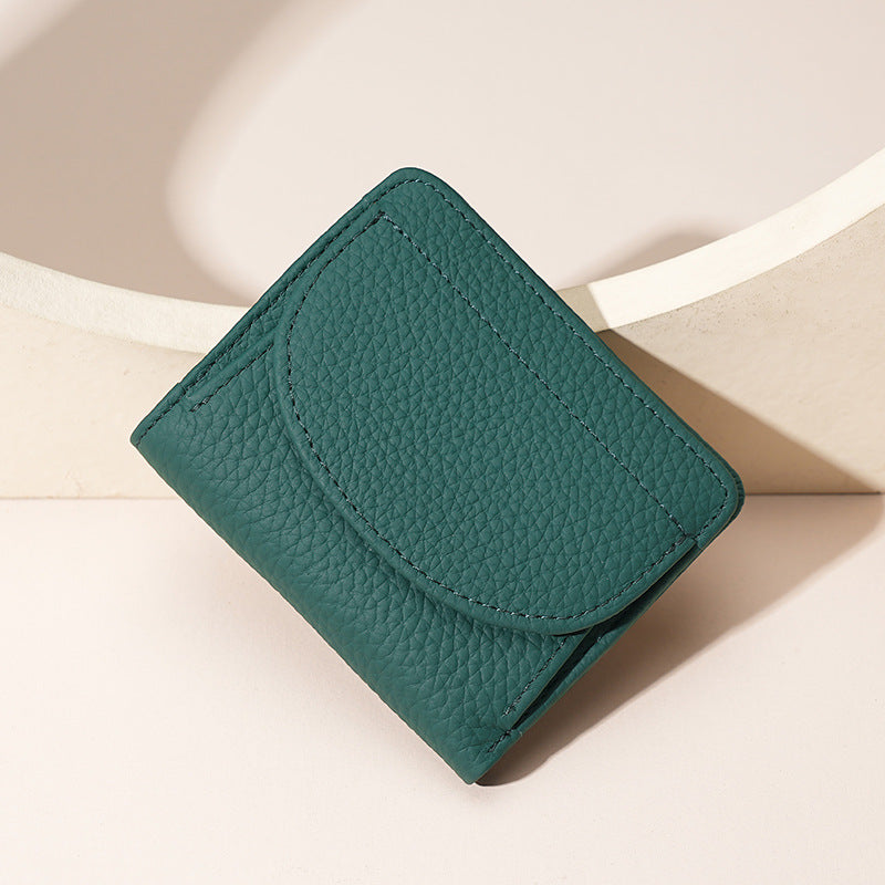 Pretty Women's Genuine Leather Swiping Mini Ladies Wallet