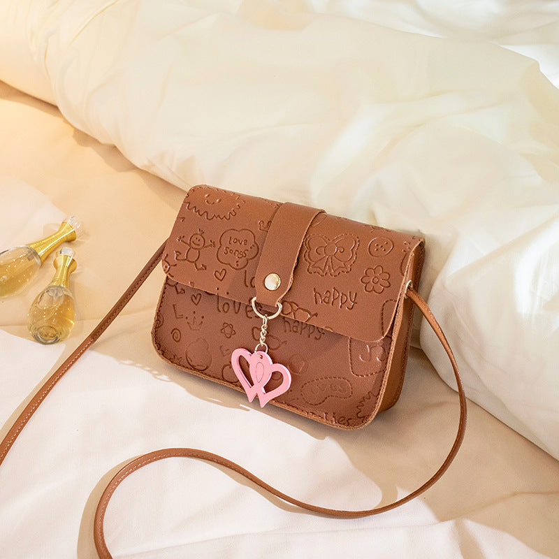 Women's Summer Fashion Embossing Female Korean Chain Small Square Bags