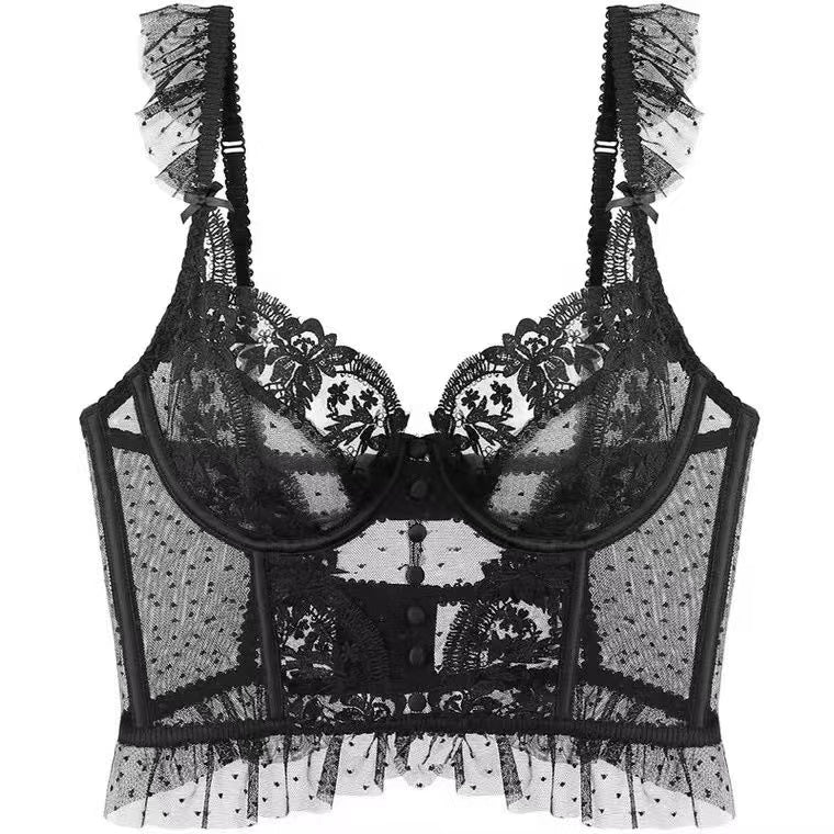 Match Thin Lace Sexy French Strap Bras