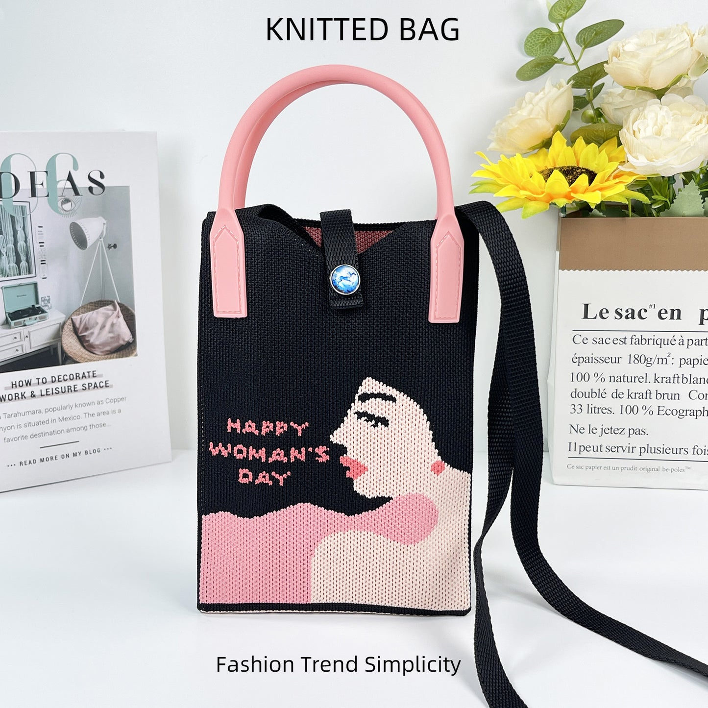 Pretty Knitted Mobile Mason Korean Mini Bags