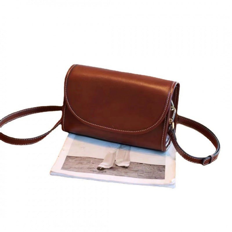 Women's Genuine Leather High-grade Retro First Layer Cowhide Design Commuting Fashion Women's Messenger Bag