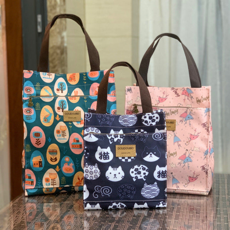 Running Volume Korean Style Waterproof Lunch Box Portable Handbags
