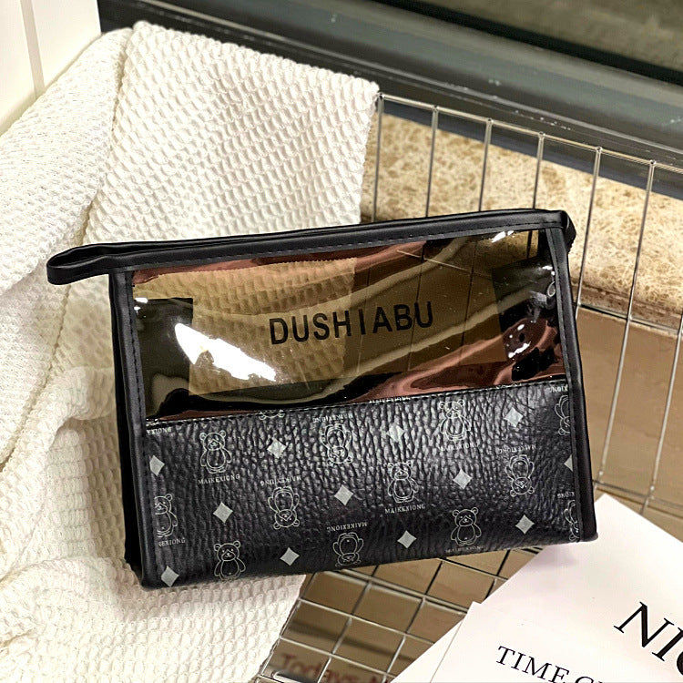 Women's Fashion Cute Translucent Bear Large Capacity Handbags