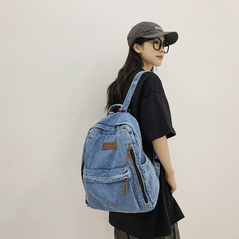 Women's Large Capacity Denim Fashion Style Backpacks