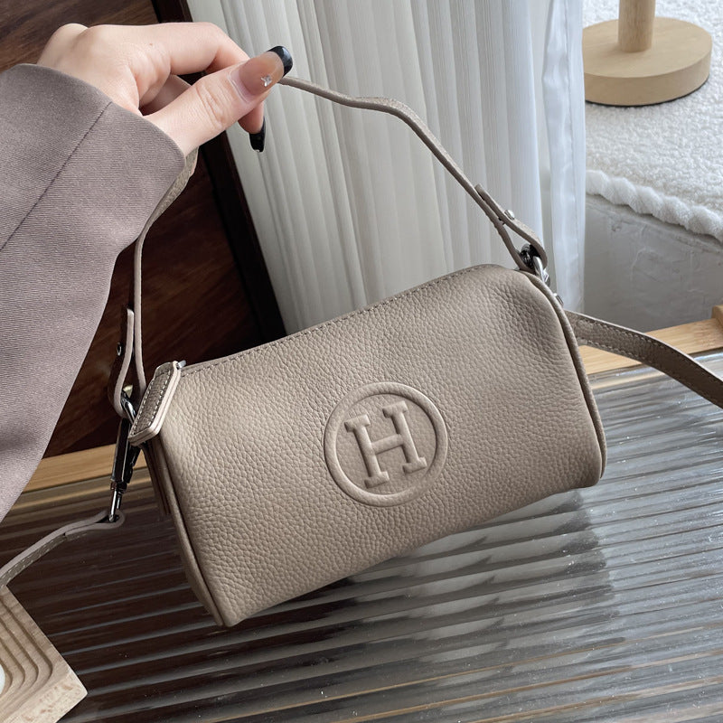 Women's Genuine Leather Fashion Pillow First Layer Women's Shoulder Bag