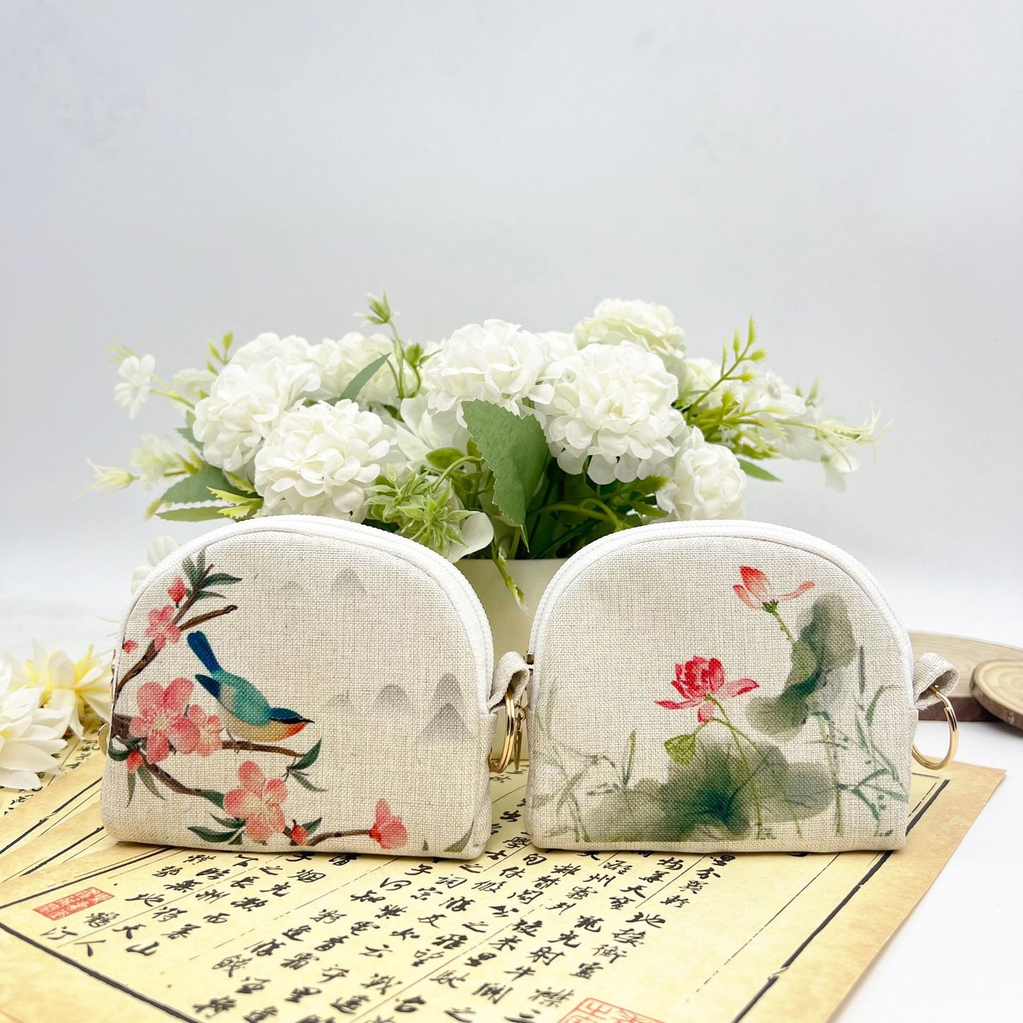 Hot Stamping Zipper Shell Portable Storage Coin Purses