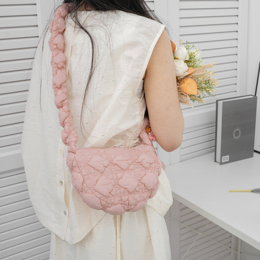 Pleated Cloud Niche Bubble Korean Style Down Shoulder Bags