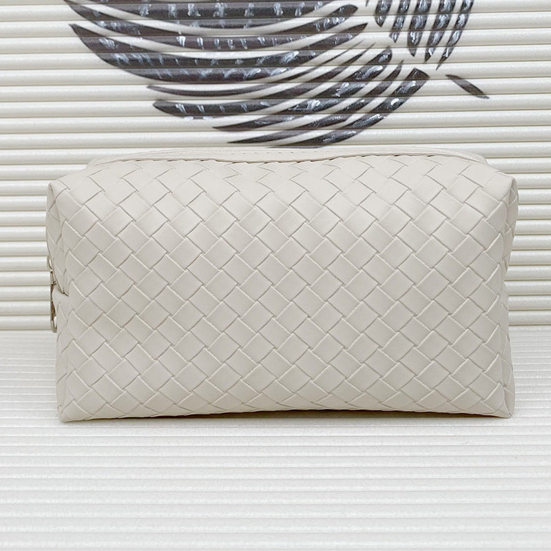 Leather Waterproof Business Trip Large Capacity Portable Brush Makeup Bag