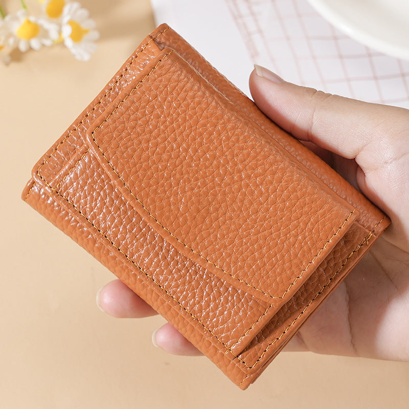 Innovative Women's Graceful Cowhide Short Leather Ladies Wallets