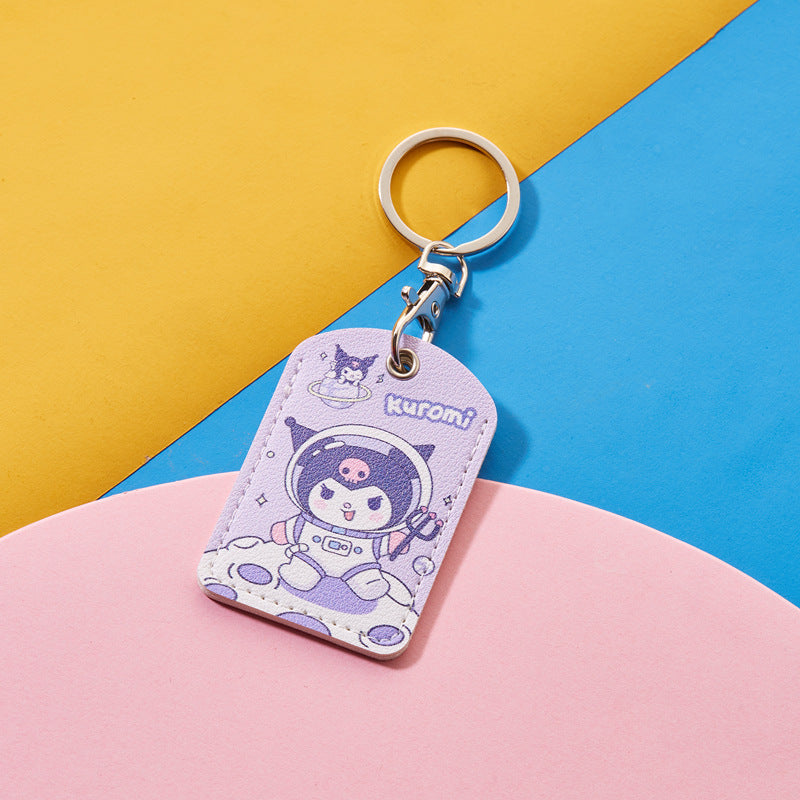 Rectangular Community Control Protective Elevator Leather Card Holder