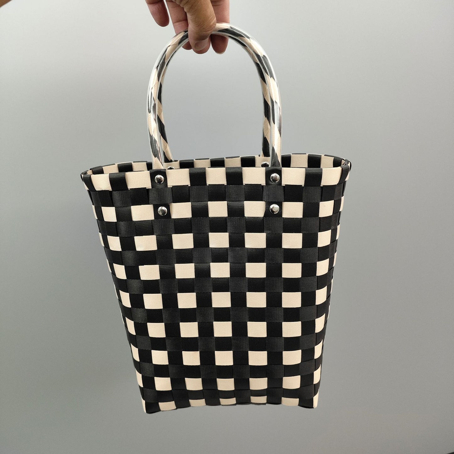 Vertical Simple Fashion Woven Storage Basket Handbags