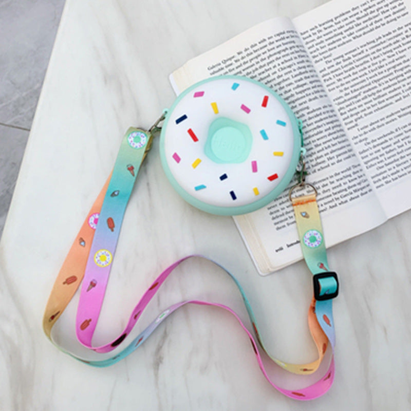 Slouchy Children's Cute Donut Rainbow Silicone Coin Purses