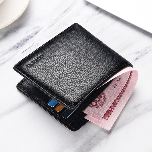 Men's Leather Short Thin Change Simple First Men's Wallets