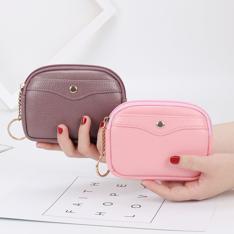 Women's Korean Style Shell Simple Soft Leather Coin Purses