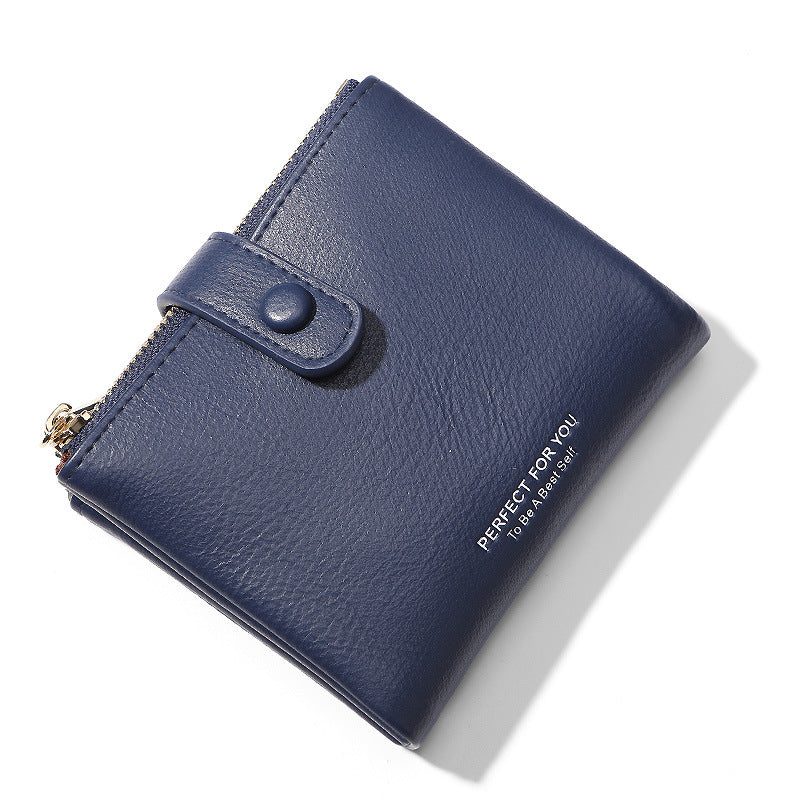 Women's Durable Short Simple Fashion Zipper Purses