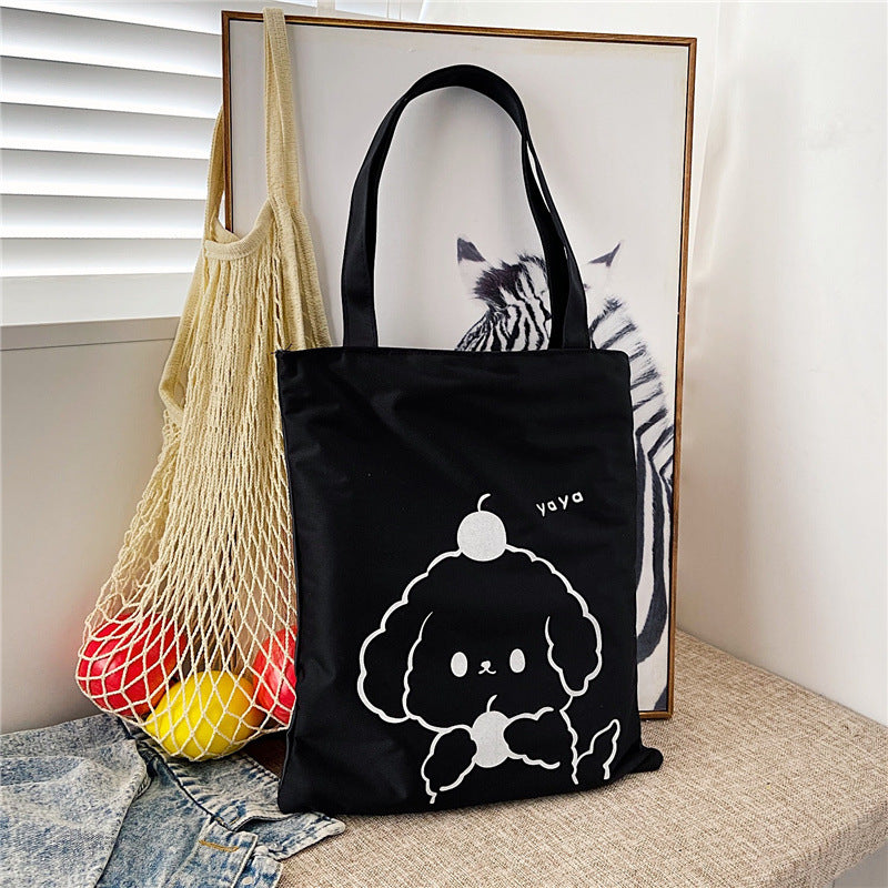 Women's Large Capacity Canvas Printed Korean Fashion Handbags