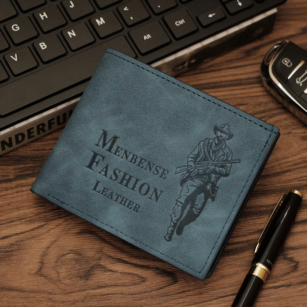 Men's Creative Retro Hunter Short Open Men's Wallet