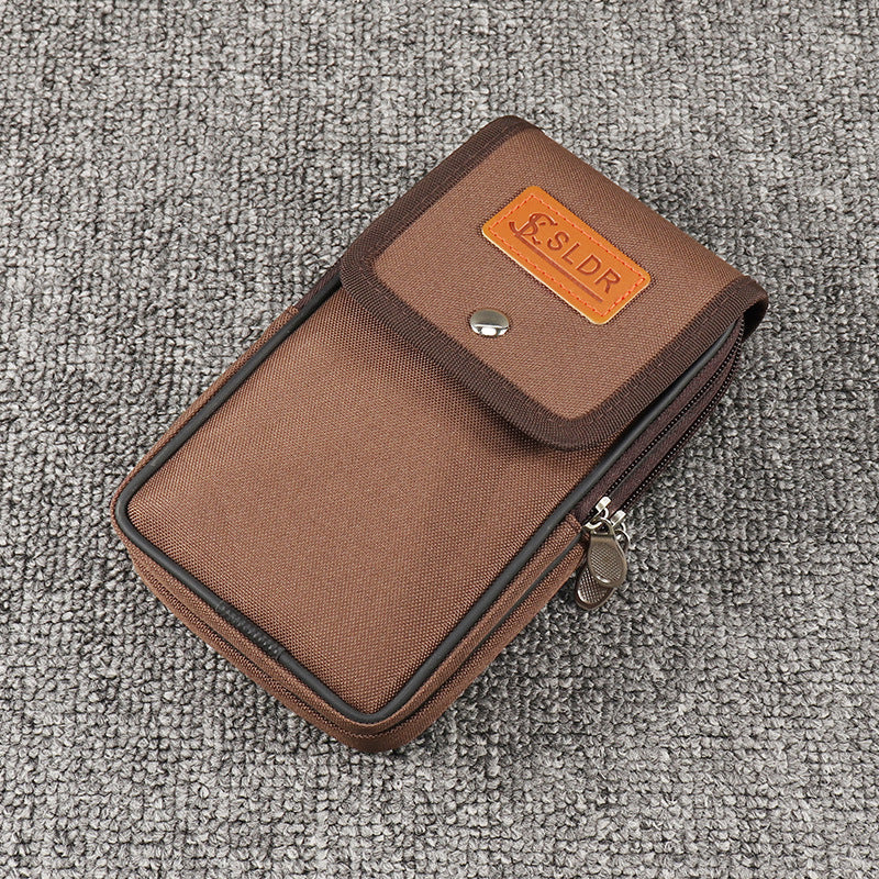 Men's Mobile Canvas Cell Horizontal Vertical Hanging Phone Bags