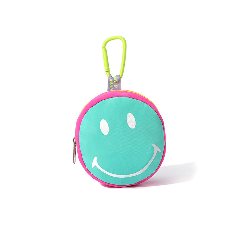 Women's & Men's Cartoon Candy Color Smiling Face Mini Coin Purses