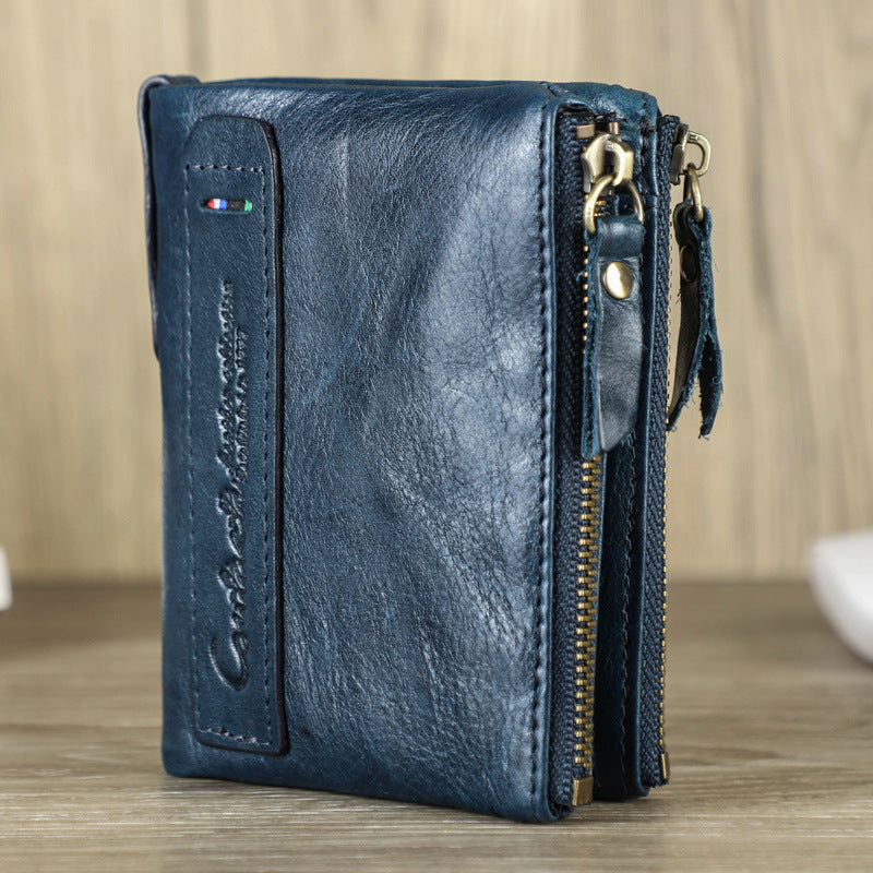 For Man Short Chic Crazy Horse Men's Wallets