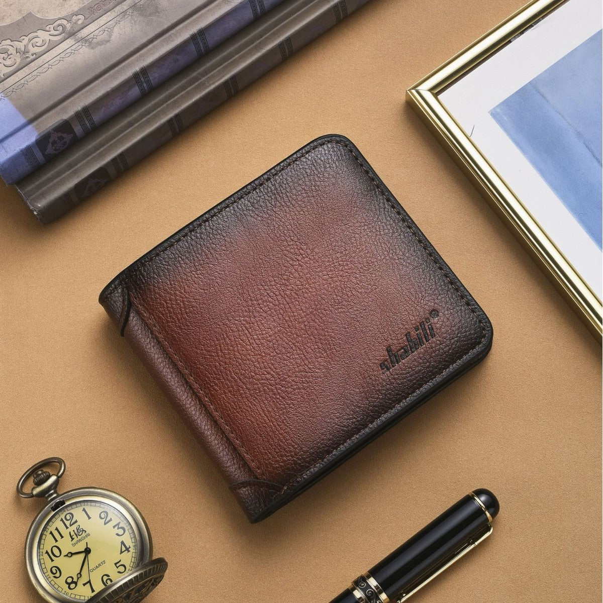 Men's Brushed Retro Multiple Slots Large Capacity Men's Wallet