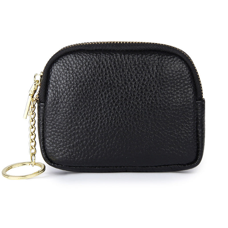 Women's Layer Cowhide Candy Color Storage Mini Coin Purses