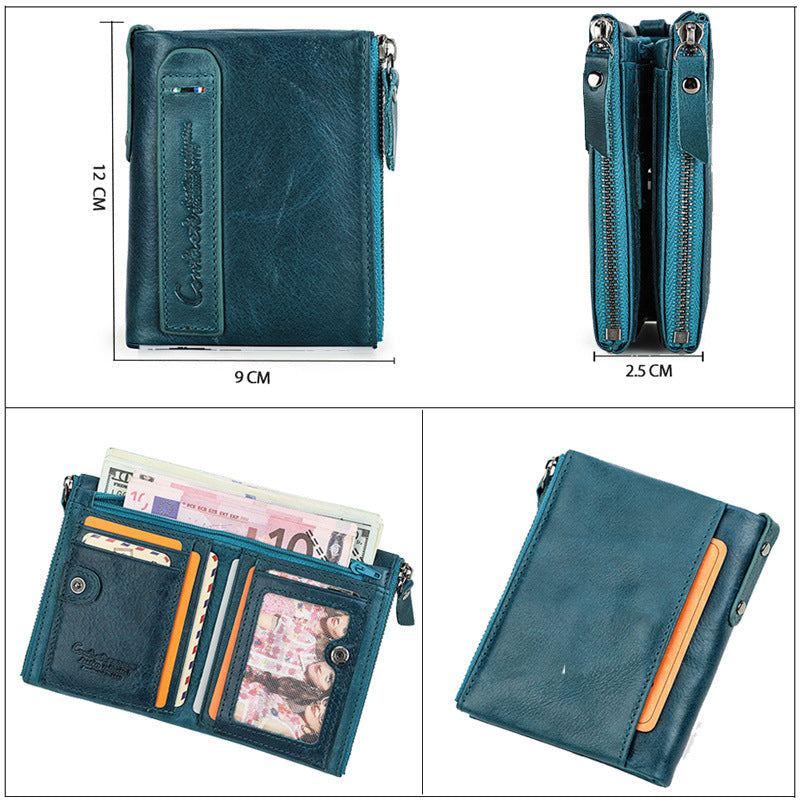 For Man Short Chic Crazy Horse Men's Wallets