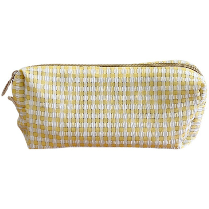 Women's Plaid Mascara Eyebrow Pencil Storage Three-dimensional Makeup Bag