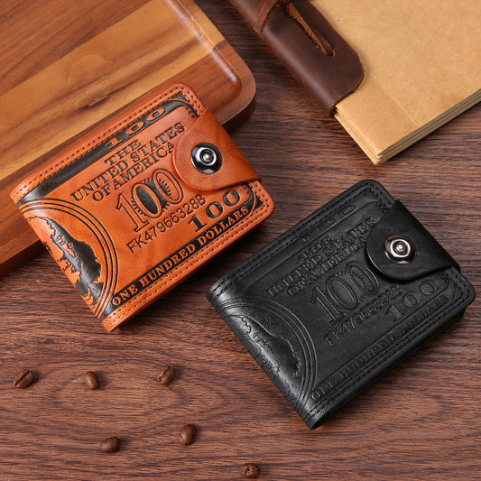 Men's Short Fashion Personality Dollar Two-fold Multiple Men's Wallets
