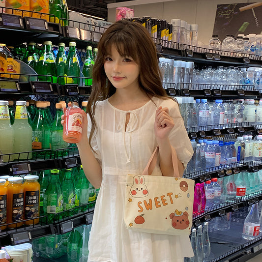 Women's Canvas Cartoon Cabs Korean Style Bags