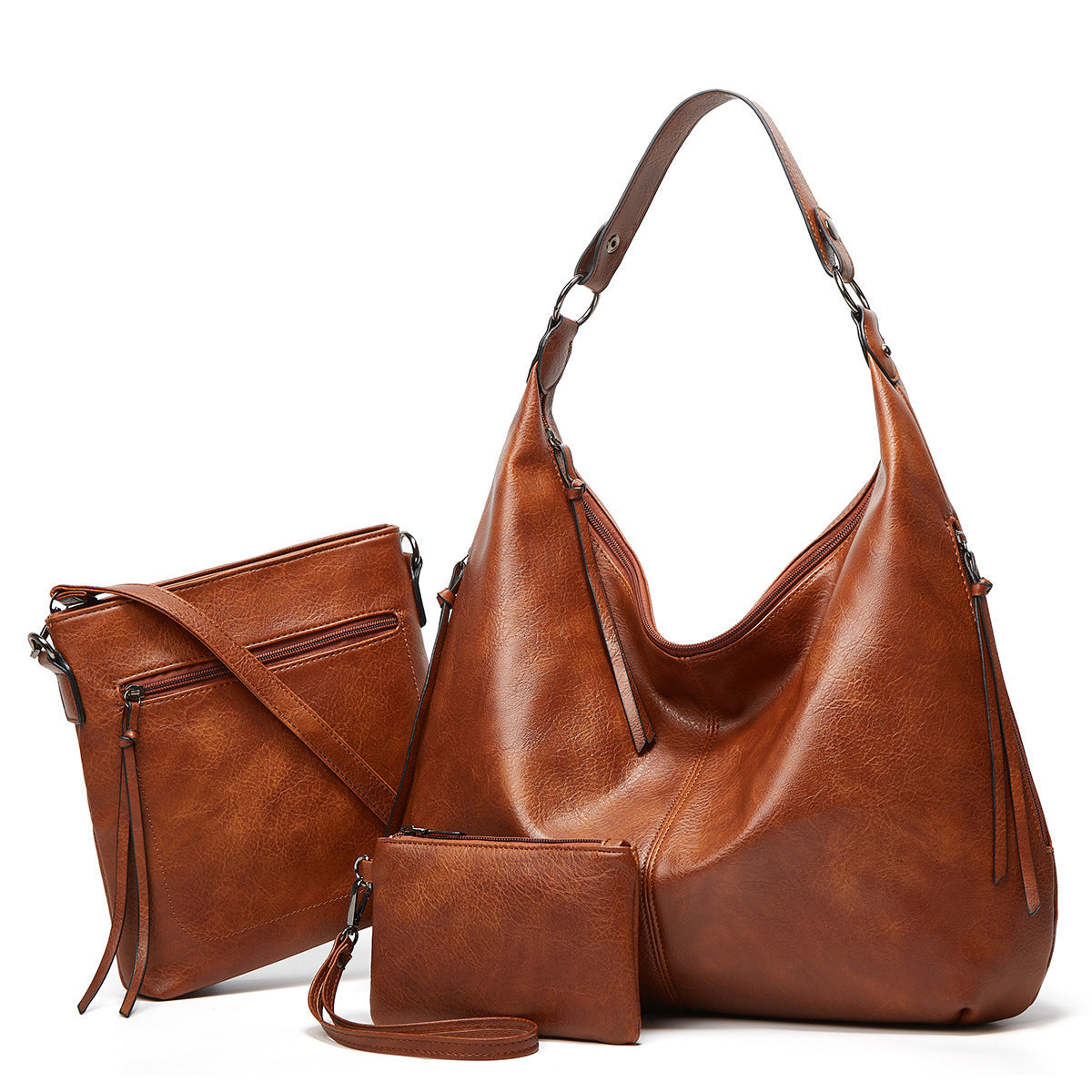 Women's Fashionable Mother Large Capacity Soft Leather Bags