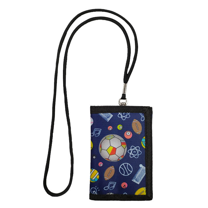 Lanyard Cartoon Animation Unicorn Gift Folding Men's Wallets