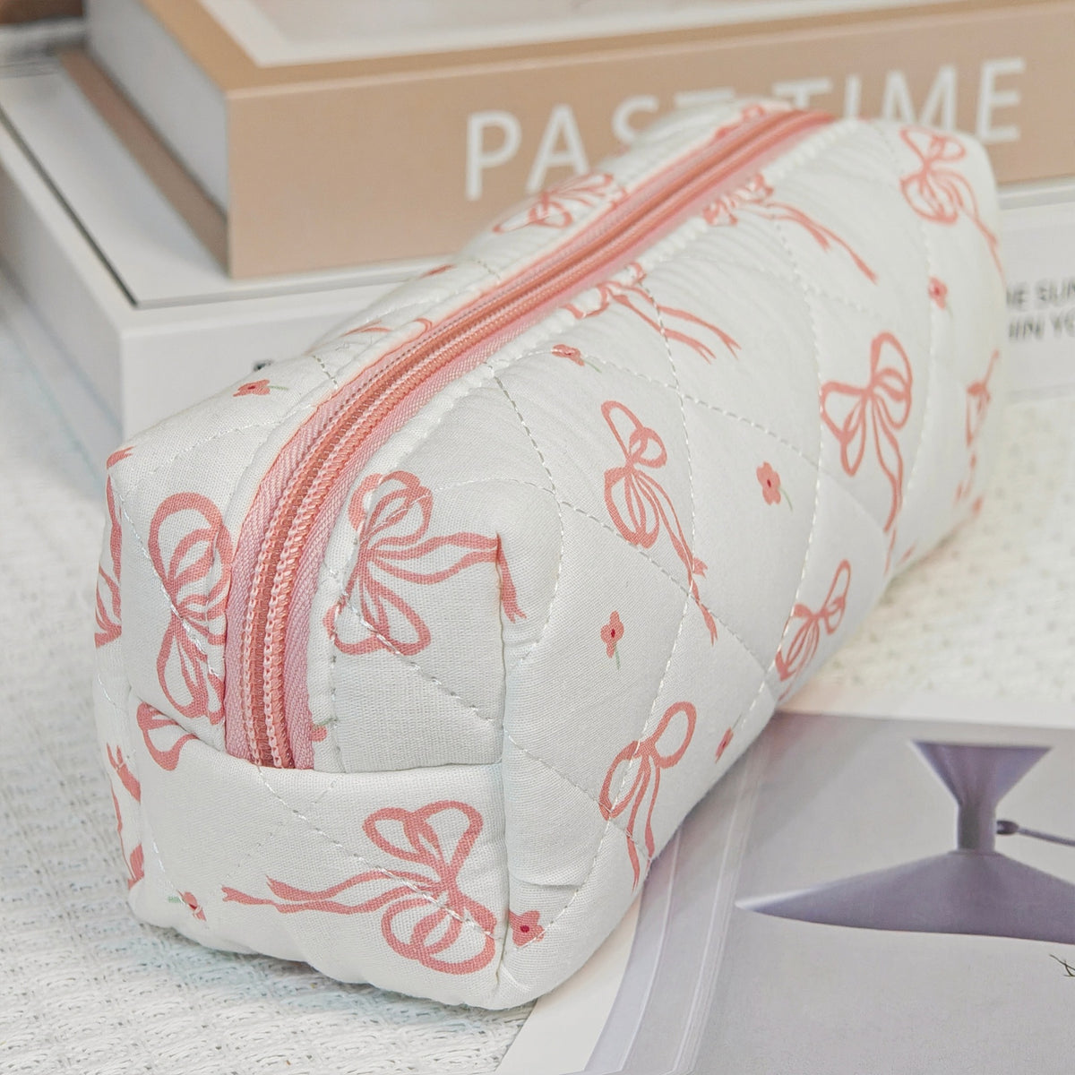 Wind Large Capacity Fabric Bow Printing Buggy Minority Simple Stationery Bags