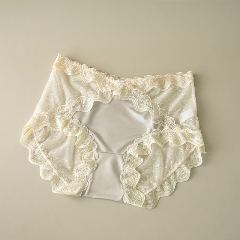 Women's Summer Traceless Lace Mulberry Silk Maintenance Panties