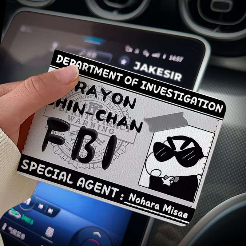 Crayon Funny Driving License Protective Cover Card Holder