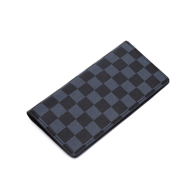 Men's Classic Long Plaid Soft Trendy Men's Wallets