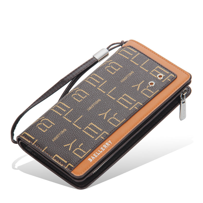 Men's Clutch Long Multiple Slots Zipper Business Men's Wallets