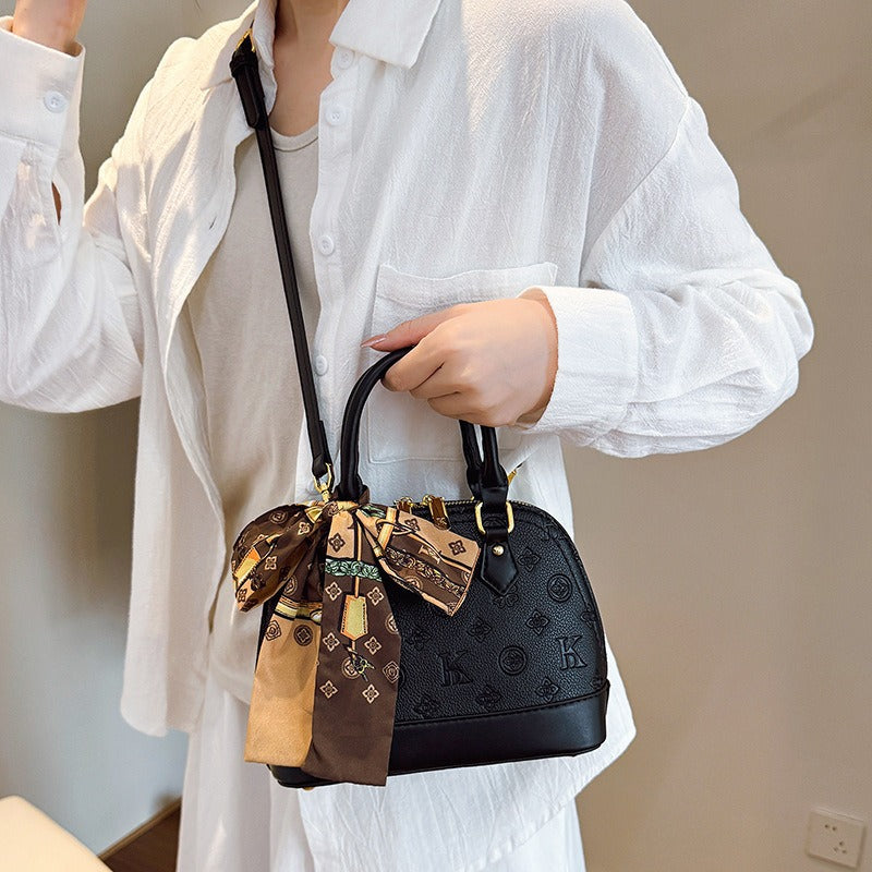Women's Portable Shell Fashionable Soft Texture Embossed In Women's Shoulder Bag