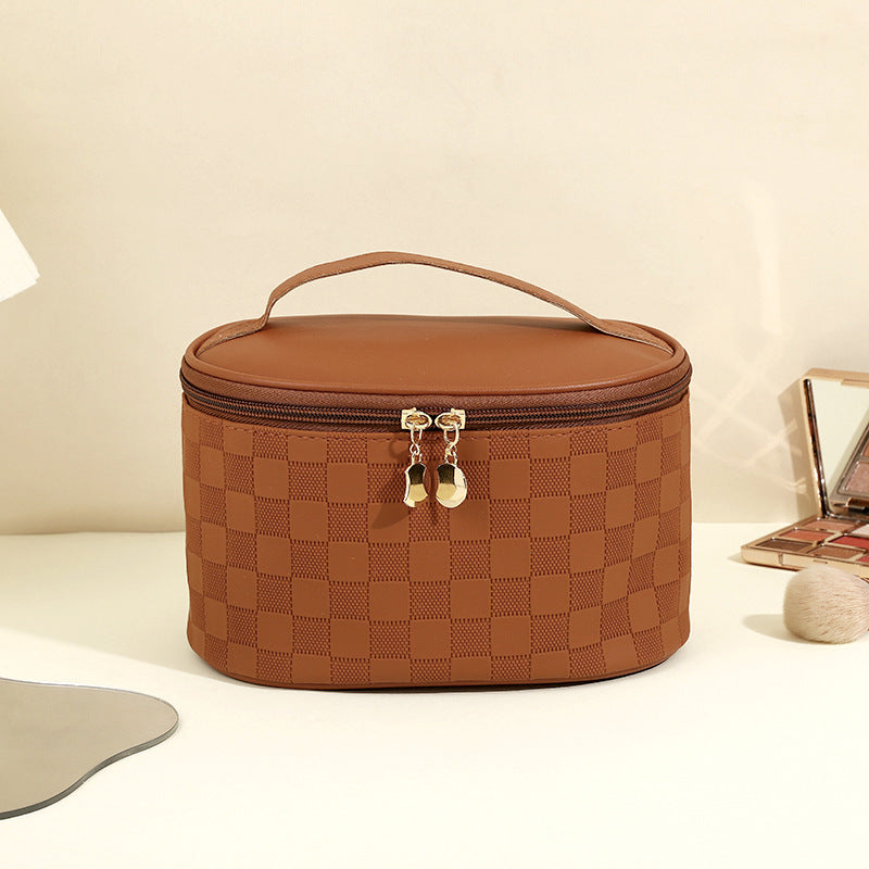 Women's High-grade Chessboard Storage Waterproof Portable Makeup Bag