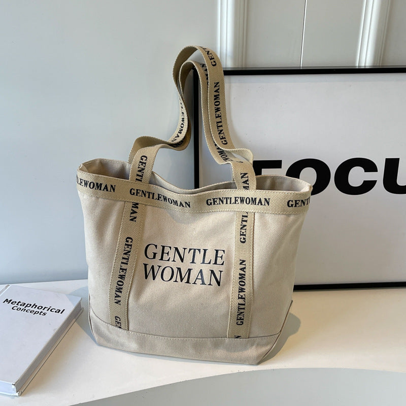 Creative Women's Letter Canvas High-grade Hand Shoulder Bags