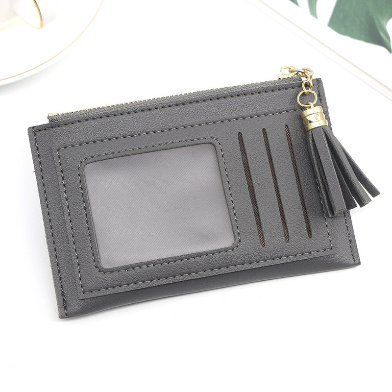 Women's & Men's Commute Both Use With Zipper Solid Card Holder