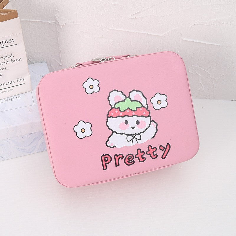 Hand Gift Suitcase Portable Makeup Storage Cosmetic Bags